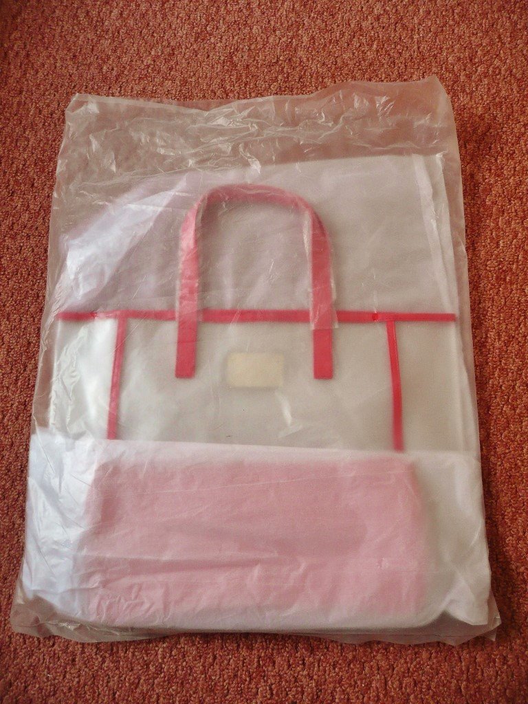 michael kors clear beach bag